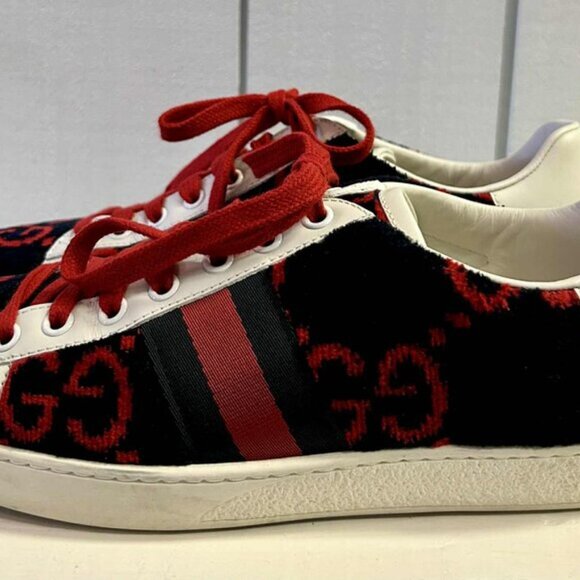 Gucci Ace Velvet GG Sneakers (Retails for $400) - Size 36.5 - Picture 2 of 6